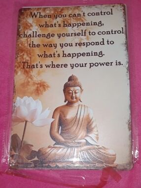 Inspirational Wall Art Sign in Brown and Cream